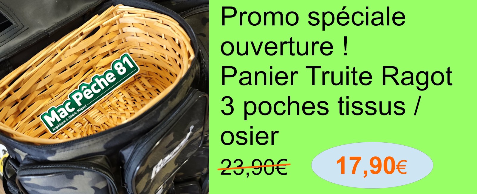 Promo panier pêche